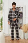 Men's 100% Cotton Flannel Plaid Pajama Set