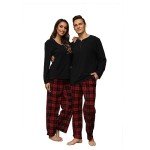 Men's Long Sleeve Plaid Pajama Set