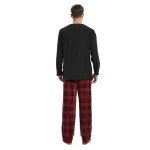 Men's Long Sleeve Plaid Pajama Set