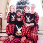 Men's Deer Print Christmas Pajama Set, X-Large