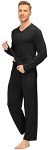 Men's Super Soft Black Pajama Lounge Set