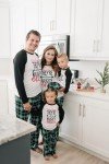 Men's Christmas Pajama Set - Letter Print & Plaid