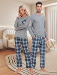 Men's Long Sleeve Pajama Set - Blue Plaid