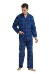 Men's Flannel Pajama Set - 100% Cotton, Large