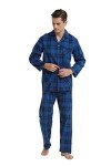 Men's Flannel Pajama Set - 100% Cotton, Large