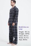 Men's Soft Flannel Plaid Pajama Set - Black/Gray