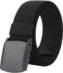 LionVII Stretch Belts for Men and Women, Black