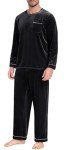 Men's Velvet Pajama Set - Long Sleeve Sleepwear