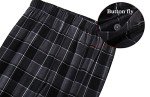 Men's Soft Flannel Plaid Pajama Set - Black/Gray