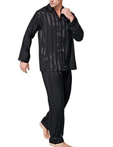 Men's Silk Satin Pajamas Set - Long Sleeve PJs