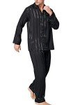 Men's Silk Satin Pajamas Set - Long Sleeve PJs