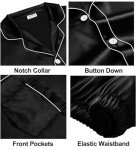 Men's Black Satin Pajama Set - Couples Matching