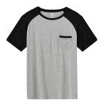 Men's Short Sleeve Pajama Set with Pockets