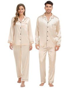 Men's Silk Satin Button Down Pajama Set