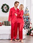 Men's Silk Satin Pajamas Set with Pockets