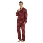 Men's Soft Cotton Flannel Pajama Set - Plaid