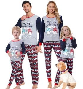 Men's Navy Bear Xmas Pajamas Set