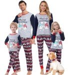 Men's Navy Bear Xmas Pajamas Set