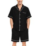 Men's Short Sleeve Pajama Set with Pockets
