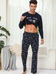 Men’s 2-Piece Pajama Set with Pocket Pants