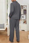 Men's Waffle Knit Pajama Set - Dark Grey