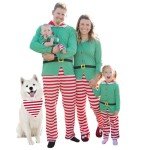 Christmas Striped Hooded Pajamas Set for Men