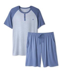 David Archy Men's Bamboo Rayon Summer Pajama Set