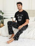 Men's Lightweight Cotton Pajama Set with Pockets