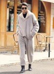 Men's Grey Fluffy Coral Fleece Pajama Set