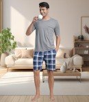 Men's 2-Piece Pajama Set: Crewneck Top & Shorts