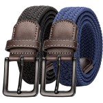 Men's Braided Golf Belts - 2 Pack