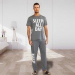 Men's Short Sleeve Pajama Set - Grey