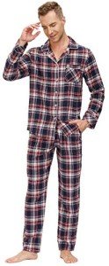 Men's 100% Cotton Plaid Pajama Set - XL