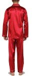 YIMANIE Men’s Red Satin Pajama Set