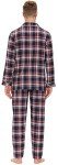 Men's 100% Cotton Plaid Pajama Set - XL