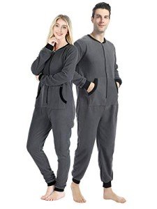 Cozy Solid Color Fleece Onesie Pajamas Set