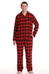 Men's Black Red Buffalo Plaid Pajama Set