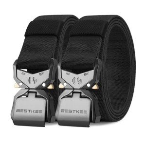 Men’s 2-Pack Tactical Nylon Belt - Black