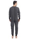 Cozy Solid Color Fleece Onesie Pajamas Set