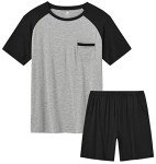 MoFiz Men's Summer Pajama Short Set 2 Piece