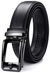 Men's Leather Ratchet Belt with Buckle