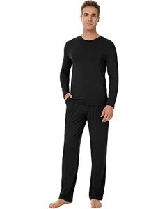 Men's Bamboo Viscose Long Sleeve Pajama Set