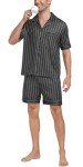 Men's Classic Button-Down Pajama Set - Dark Gray
