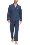 Men's Cotton Pajama Set with Long Sleeve Top