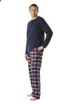 Plaid Pajama Pants Set for Men - XXL