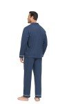Men's Cotton Pajama Set with Long Sleeve Top