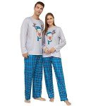 Blue Plaid Matching Family Christmas Pajamas Set