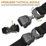 Men’s 2-Pack Tactical Nylon Belt - Black