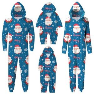 Cozy Hooded Christmas Pajamas Set for Families