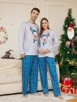 Blue Plaid Matching Family Christmas Pajamas Set